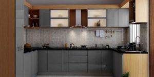 U Shape PVC Modular Kitchen