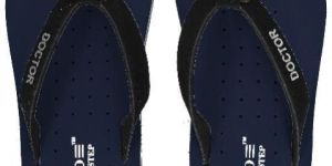 Navy Blue Flat Ladies Slippers