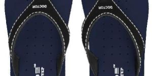 Navy Blue Medicated Ladies Slippers