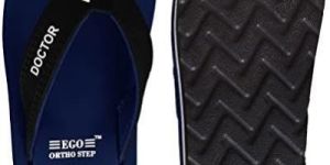 Navy Doctor Ortho Step Mens Slippers