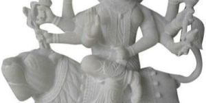 Carved Marble Durga Statue