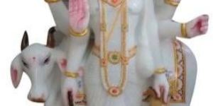 Marble Dattatreya Statue