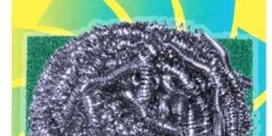 Lotus Stainless Steel Scrubber & Pad Set