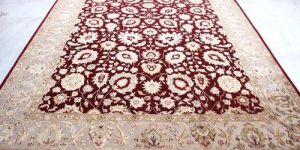 Hand Knotted Wool Silk Carpet