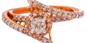 Custom Rose Gold Natural Diamond Women Rings