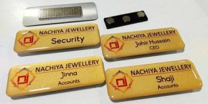 Magnetic Golden Name Badge