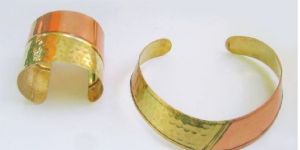 Copper Plated Brass Cuff Set