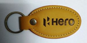 Tan Leather Keychain