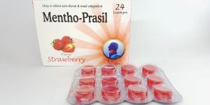 Strawberry Mentho-Prasil Lozenges