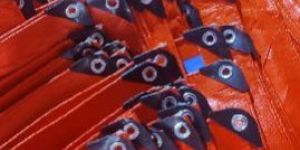 Orange Plastic Tarpaulin
