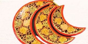 Paper Mache Christmas Moon