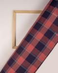 Woven Azo Free Dye Indigo Tartan Checks Cotton Fabric