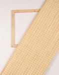 Yellow Checks Woven Blended Tussar Silk Fabric