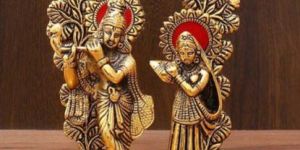 Metal Radha Krishna Idol