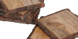 WOODEN BARK COASTER SQUAR SHAPE MADE WITH PURE NATURAL WOODEN
