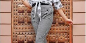 Designer Trouser with T-shirt and Knot Shirt