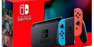 Nintendo Switch OLED - Neon Red and Neon Blue Joy-Con