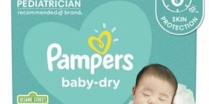 Pampers Baby Dry Disposable Diapers Size Newborn,1,2,3,4,5,6 (Choose Size&Count)