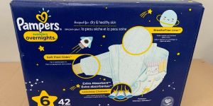 Pampers Swaddlers Overnights Disposable Diapers 42 Count, Size-6, Super Pack