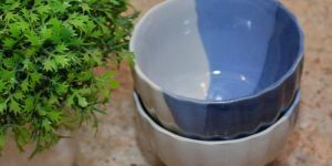 Ceramic Blue and White Bowl