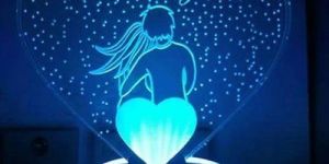 Acrylic Heart Shape Night Lamp