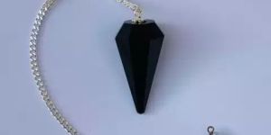 Black Obsidian Crystal Pendulum