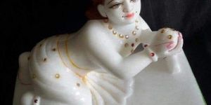 White Marble Laddu Gopal Statue