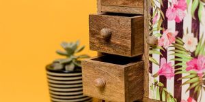 Decoupage Wooden Cabinet