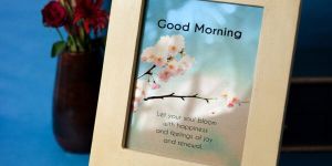 Wooden Yellow Frame with Stand