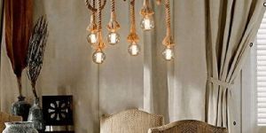 Bamboo Rope Hanging Light
