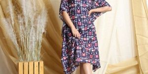 Periwinkle Muslin Kaftan