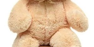 Fur Fabric Standing Bow Stuffed Teddy Bear