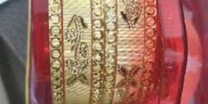 Brass bangle 8mm/3mm set