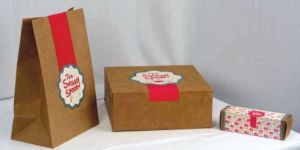 Sticker Kraft Paper Packaging Box