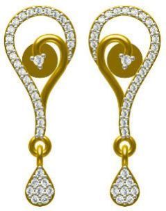 Diamond Dangling Earrings