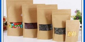 Paper Poly Window Stand up Pouch