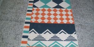 120cm X 180cm Bark Runner Teal Dhurrie