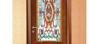 Printed Glass Wooden Door