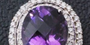 Amethyst Diamond Pendants