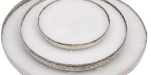 Hammered T-light Plate - Set of 3