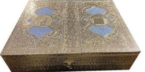 Blue & Silver Rectangular Quran Box