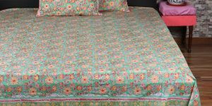 HANDBLOCK PRINTED COTTON BEDSHEET