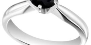 Moissanite Diamond Ring, Black Colour ,