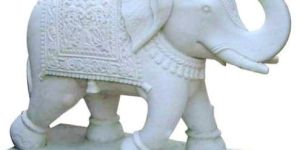 Marble Elephant Statue