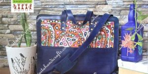 Hand Embroidered Leather Bag