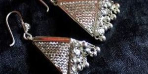 Silver Jhumka Earrings