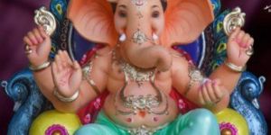 30 Inch POP Colored Ganesha Statue