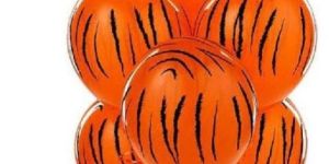 Orange Tiger Striped Print Balloons