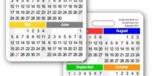 Plastic Calendar Card