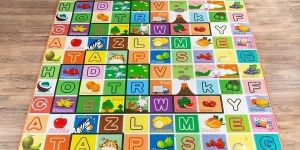 Waterproof Single Side Baby Play Crawl Floor Mat for Kids Picnic School Home (Size 180 X 115)